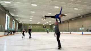 Plaza lift on ice with Meiryla