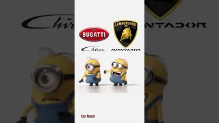 Lamborghini  Aventador VS Bugatti Chiron Cars TikTok Compilation Minions style