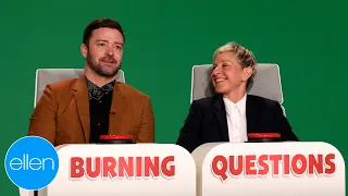 Justin Timberlake Answers Ellen's 'Burning Questions'