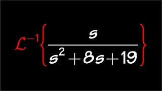 inverse laplace transform, example#5, with completing the square