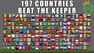 197 Countries Beat The Keeper Elimination Marble Race / Marble Race King