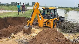 JCB 3DX Plus Going to Plug Broken Village Pond | Jcb video