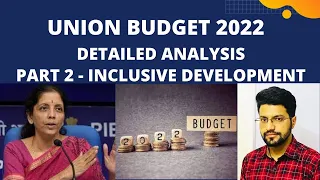 Budget 2022 Analysis | For All competitive Exams | Part 2 | Inclusive Development |CA Mohamad Lateef