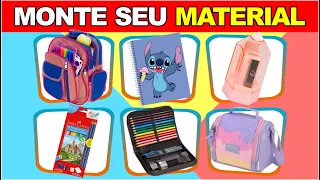 MONTE SEU MATERIAL ESCOLAR 📗🎒✏️ESCOLHA SEU MATERIAL | JOGO DAS ESCOLHAS #quiz #materialescolar