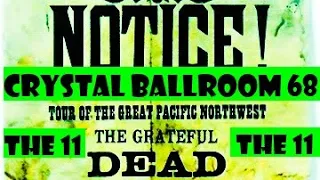 Grateful Dead Tour Head The 11 Portland 68 Crystal Ballroom Great Pacific Northwest Tour