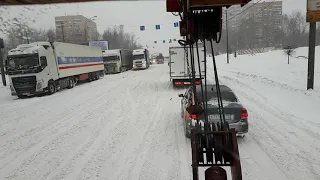 Последствия снегопада в Москве, 13 февраля 2021 г.