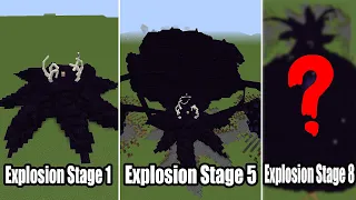 All Stages of explosions Wither Storm in minecraft!!!