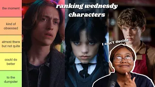 a chaotic ranking of WEDNESDAY characters