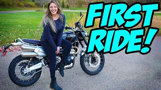 HARLEY GIRL BUYS A TRIUMPH!? My FIRST RIDE on my new Triumph 1200 XC!