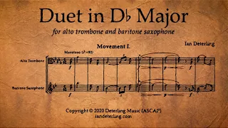 Alto Trombone and Baritone Saxophone Duet in D-Flat Major