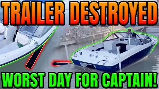 Man RIPS BUNK off trailer! Destroys stainless prop! Worst Day for boat owner!- E21