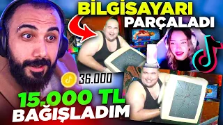 CANLI YAYINDA BİLGİSAYARI PATLATTI!! 😮 PUBG MOBILE TİKTOK YAYINCILARINA BAĞIŞ YAPTIM #2