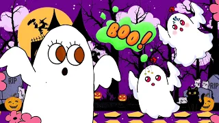Five Little Ghosts | + More Halloween Songs | Super Simple Songs | Spooky Nursery Rhymes