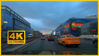 [4K] Driving in Moscow. Big trip around Moscow in winter, Russia. End of December 2021. Driving Tour