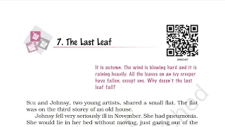 The Last Leaf | Class 9 English Supplementary Reader |