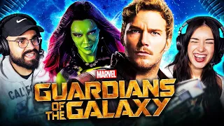 Our first time watching GUARDIANS OF THE GALAXY (2014) blind movie reaction!