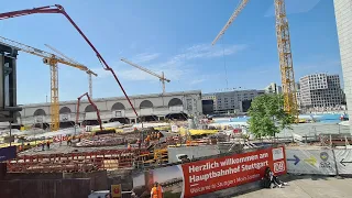 Stuttgart 21: die aller aller allerletzte Kelchstütze wird betoniert | 03.06.23 | #s21 #stuttgart21