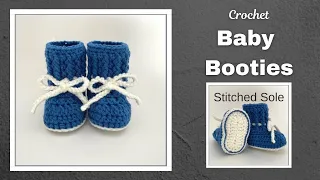 EASY to FOLLOW Crochet Baby Booties!!