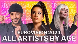 All Artists By Age | Eurovision 2024 | Get To Know