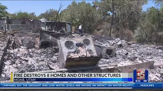 Moab Fire Destroys 8 Homes