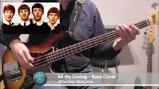 [The Beatles / Jazz Version] All My Loving - Bass Cover 🎧  (with bass notes & tabs)