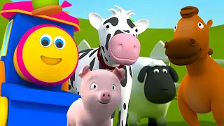 Bob The Train Went To The Farm - Old Macdonald Song + More Kids Rhymes