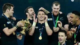 All Blacks Trophy lift and celebrations - Rugby World Cup 2015