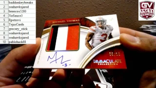 2016 Panini Immaculate Collegiate Football Hobby 5 Box Case Break Serial Number #2