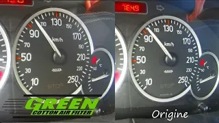 Comparatif Filtre à air Green VS Filtre origine - Peugeot 206 RC 177 CH