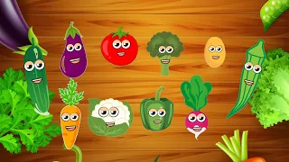 10 little vegetable  jumping on the bed l  10 little vegetables nursery rhymes l10 vegetables  name