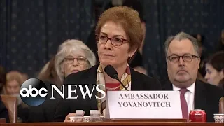 Ex-ambassador to Ukraine testifies at impeaching hearings | ABC News