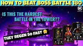 How To Beat Boss Battle 180!! Fatal Edenian Tower. Mortal Kombat Mobile Gameplay.