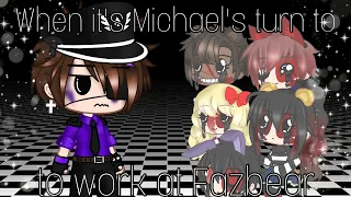 When Michael works at Fazbear / My AU / FNAF / ⚠️NO SHIP⚠️  / gacha_duvar /  #aftonfamily #fnaf