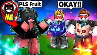 BEGGING For FRUITS As a EGIRL in ROBLOX Blox Fruits...