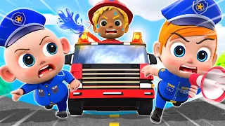 Super Police vs Firefighter Kid 👮✨👨🏻‍🚒 | Baby Police Song | NEW✨ Nursery Rhymes For Kids