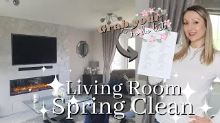 Living Room Spring Clean Plus Spring Clean Checklist - Clean With Me UK