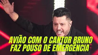 Avião com o cantor Bruno faz pouso de emergência após problemas na turbina