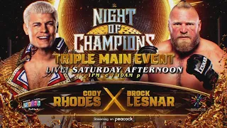 WWE 2K23 Cody Rhodes vs Brock Lesnar Night of Champions Prediction Highlights