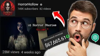 How to create Scary FACELESS Youtube Channel USING AI😍 || make Horror youtube video