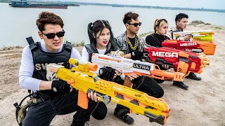 LTT Game Nerf War :  Police Patrols SEAL X Nerf Guns Destroy Crime Mr Close Crazy In Game Of Boss