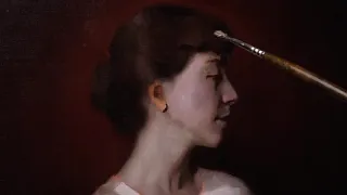 Painting a portrait in profile with Cornelia Hernes