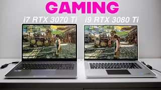 The FASTEST Creator Laptops Gaming Shoot Out - i7 + RTX 3070 Ti v i9 + RTX 3080 Ti