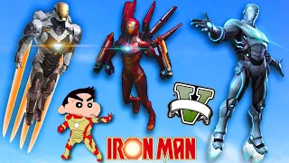 SHINCHAN Tried Different GOD Level IRON MAN Suits In GTA 5 ! (GTA 5 mods)