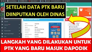 LANGKAH YANG DILAKUKAN UNTUK PTK YANG BARU MASUK DI DAPODIK SETELAH DATANYA DIINPUTKAN OLEH DINAS