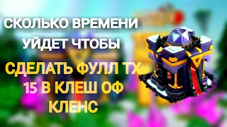 😱 СКОЛЬКО ВРЕМЕНИ УЙДЕТ ЧТОБЫ СДЕЛАТЬ ФУЛЛ ТХ 15 В// CLASH OF CLANS