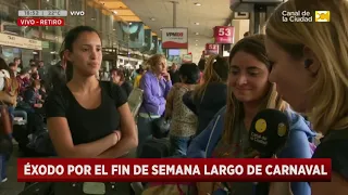 Terminal de Retiro: éxodo turístico por el fin de semana de Carnaval - Hoy Nos Toca Verano