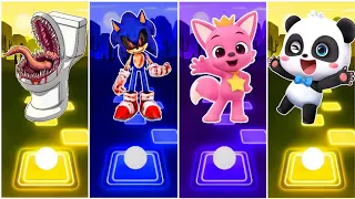 Skibidi Monster 🆚 Sonic Exe 🆚 PinkFong 🆚 Baby Bus 🎶 Who Will Win?