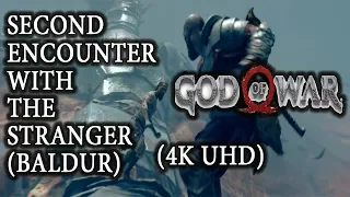 God of War 4 (2018) - Second Encounter With The Stranger | Baldur A.K.A. The Stranger Fight [4K UHD]