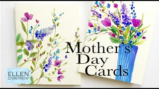 EASY Mothers Day Card Ideas/ Watercolor painting