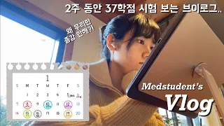 (Eng) 2주 동안 37학점 시험보는 의대생 브이로그,,🤯ㅣ종강이 1월 말이라구욧?!ㅣMedstudent’s study Vlog